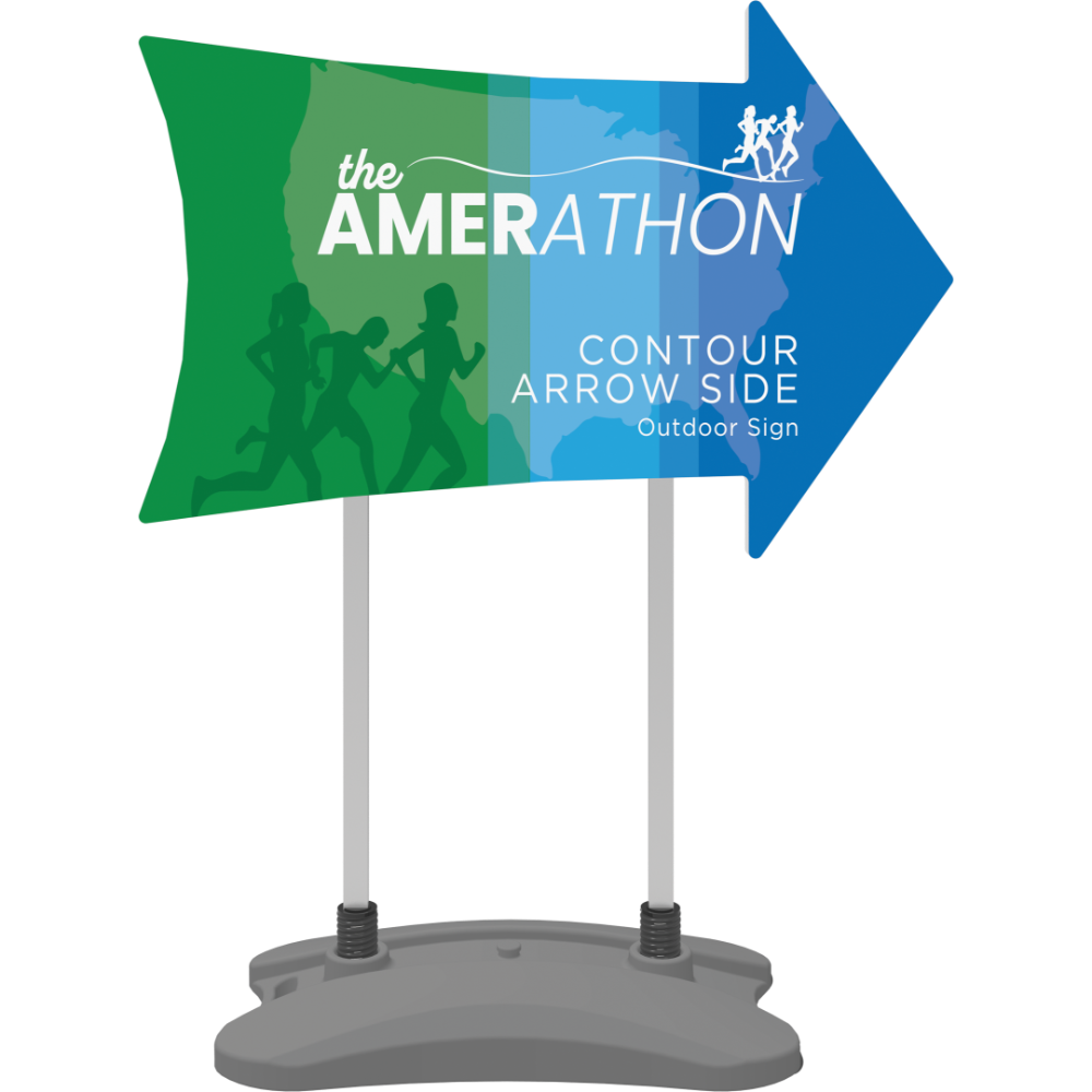 Contour Outdoor Sign Arrow Side - Water Base