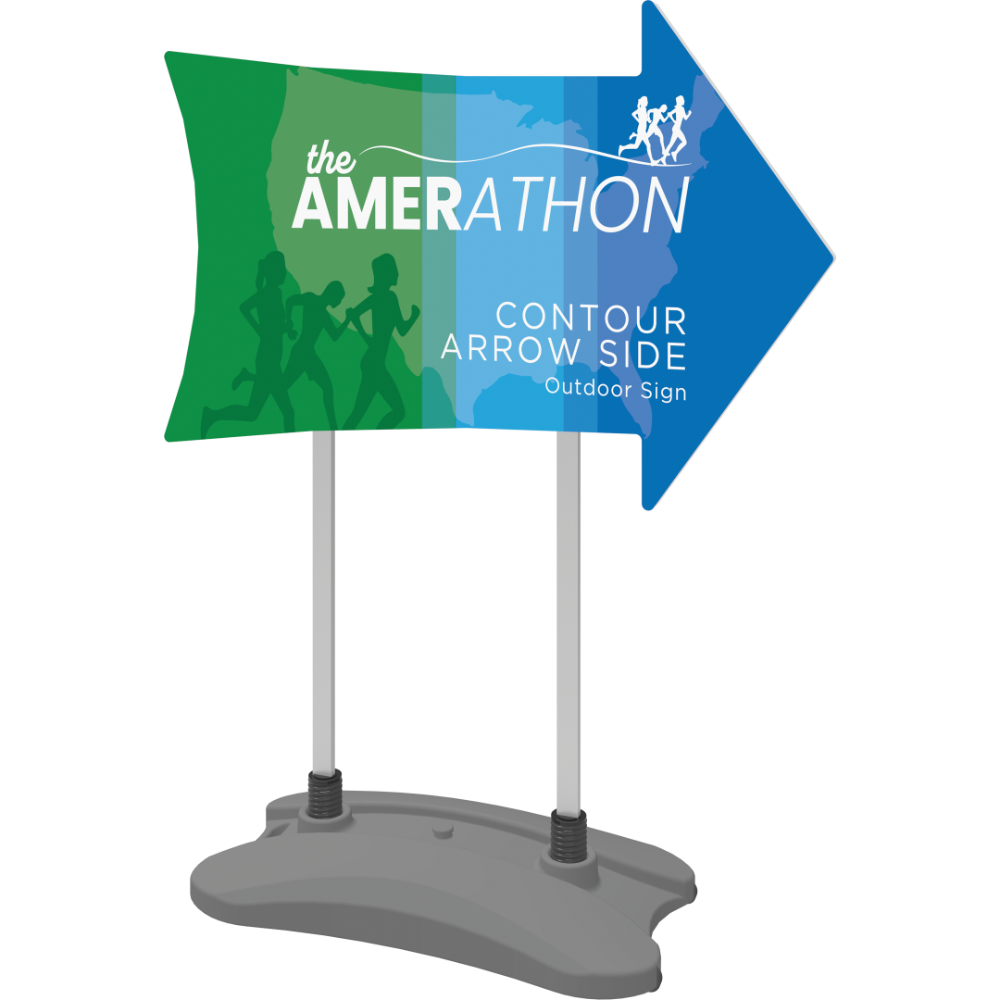 Contour Outdoor Sign Arrow Side - Water Base