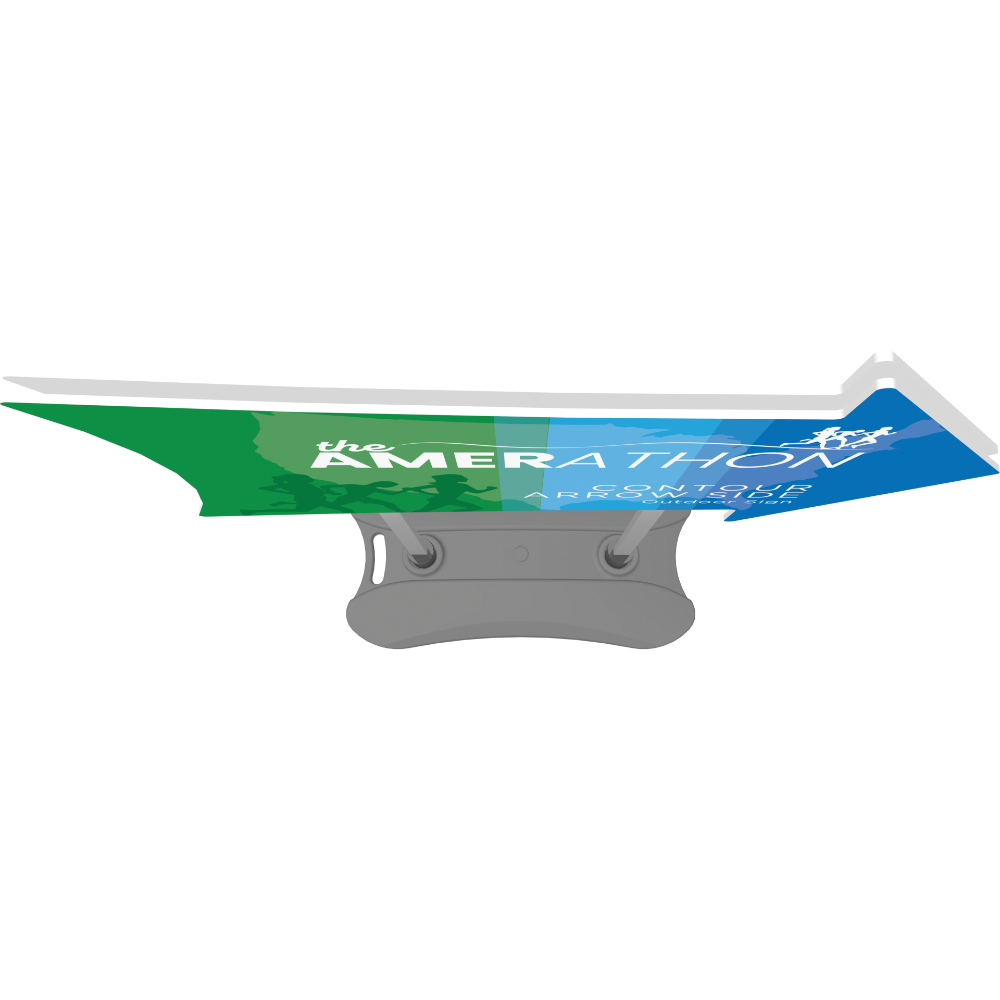 Contour Outdoor Sign Arrow Side - Water Base