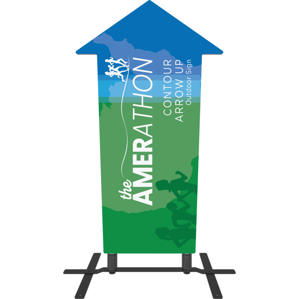 Contour Outdoor Sign Arrow Up - Plate Base