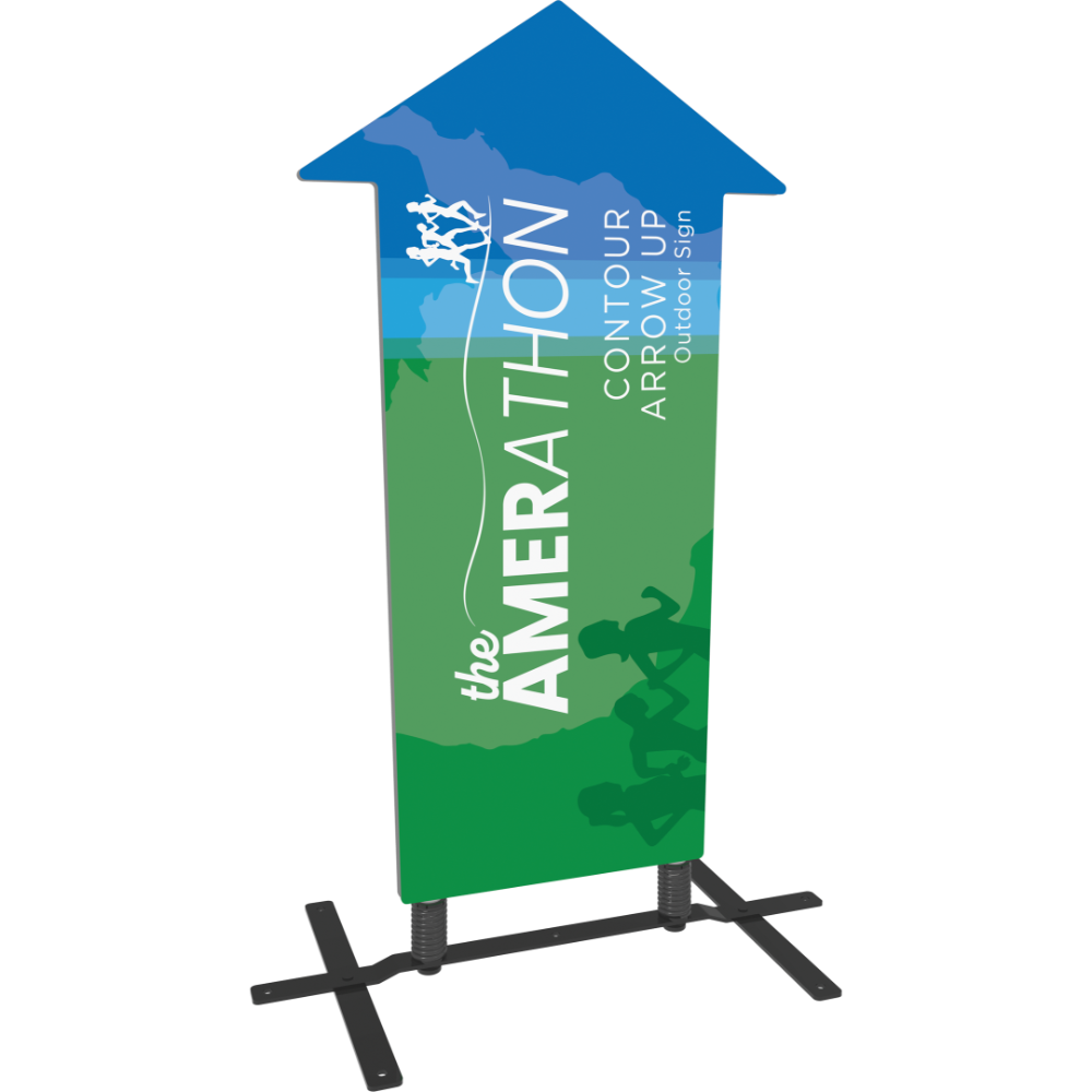 Contour Outdoor Sign Arrow Up - Plate Base