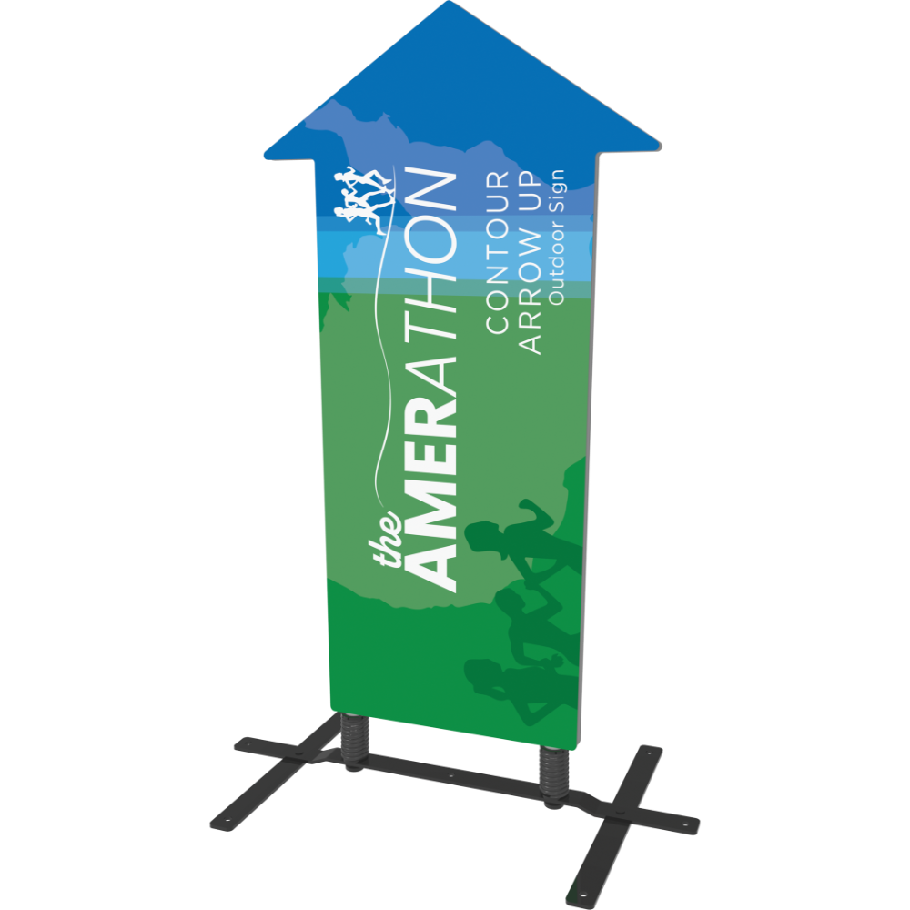 Contour Outdoor Sign Arrow Up - Plate Base