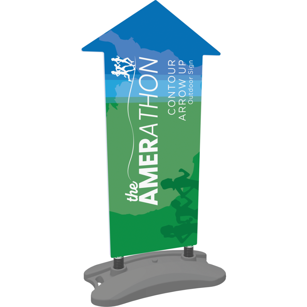 Contour Outdoor Sign Arrow Up - Water Base