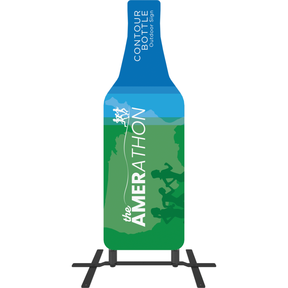 Contour Outdoor Sign Bottle - Plate Base
