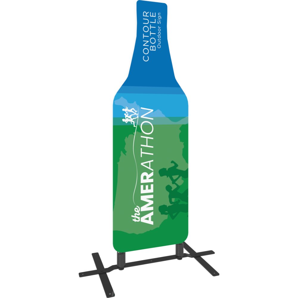 Contour Outdoor Sign Bottle - Plate Base