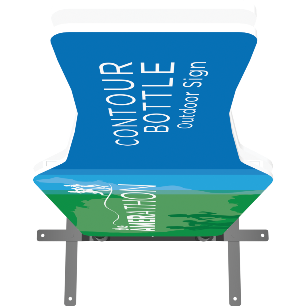 Contour Outdoor Sign Bottle - Plate Base