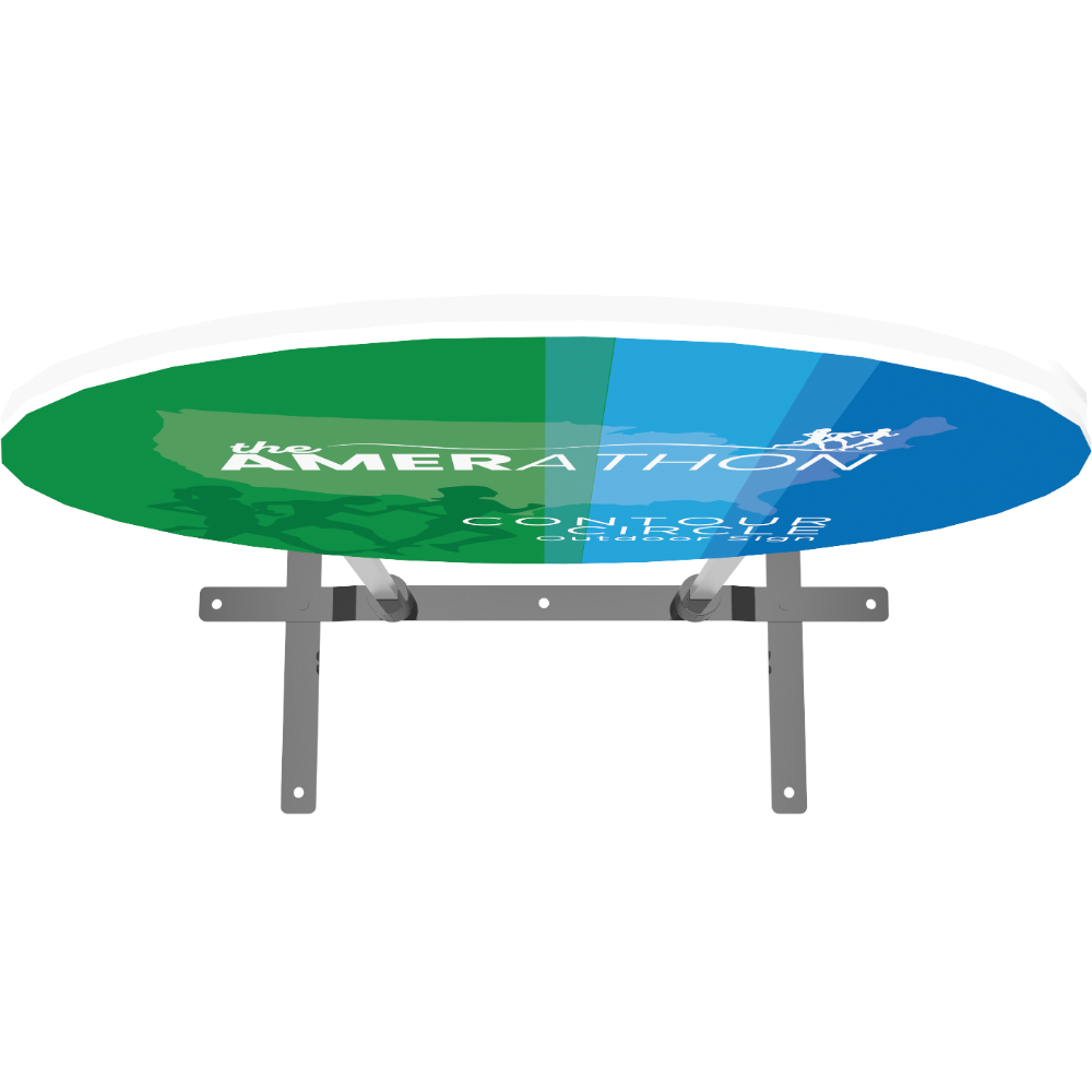 Contour Outdoor Sign Circle - Plate Base