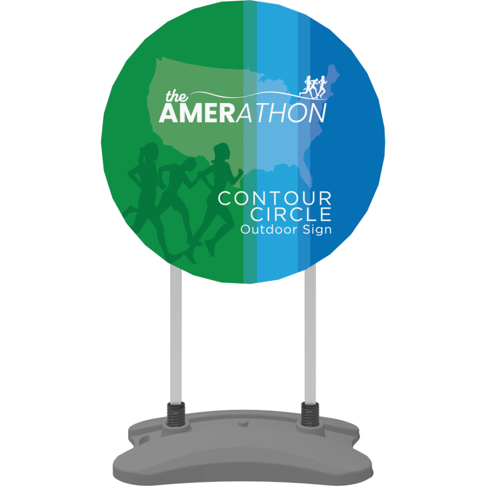 Contour Outdoor Sign Circle - Water Base