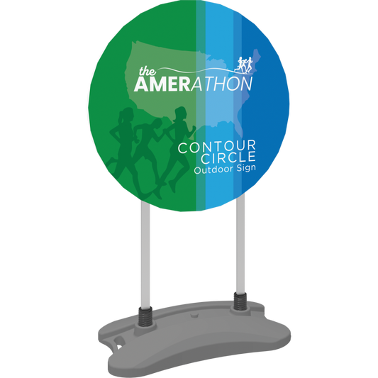 Contour Outdoor Sign Circle - Water Base