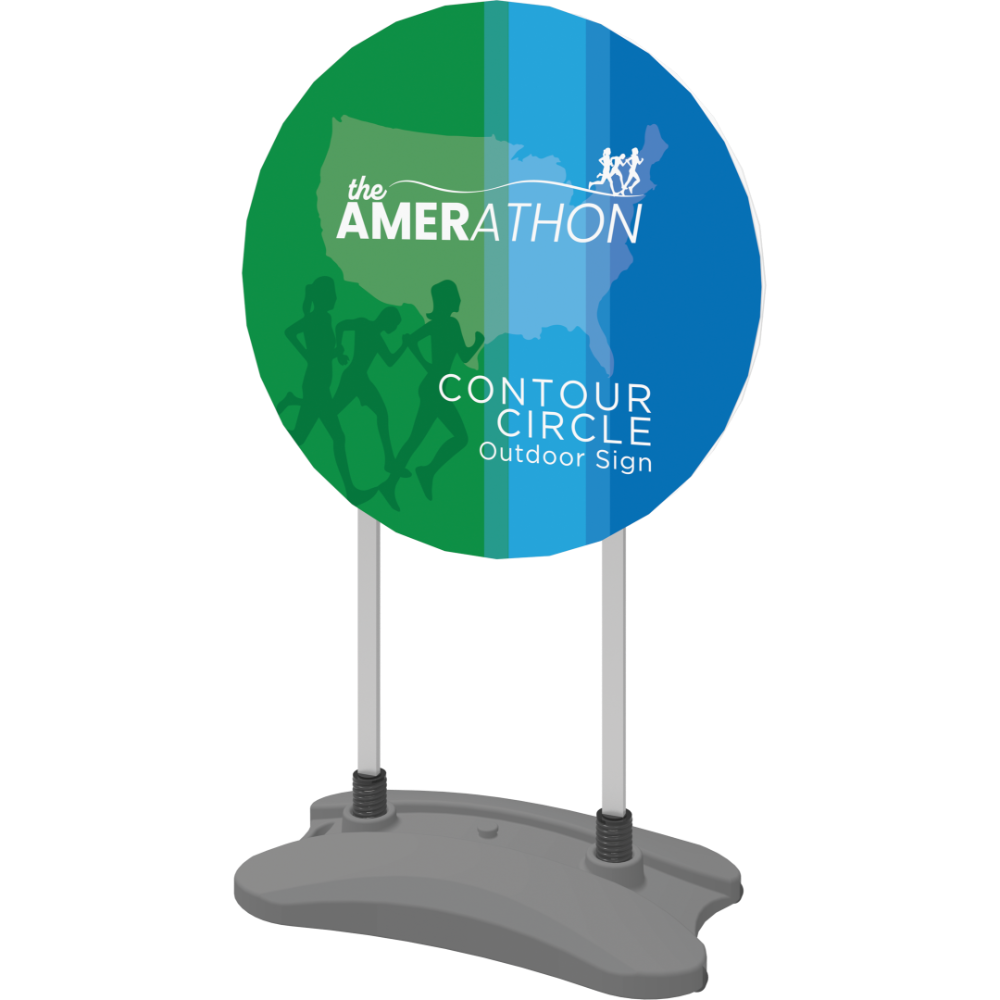 Contour Outdoor Sign Circle - Water Base
