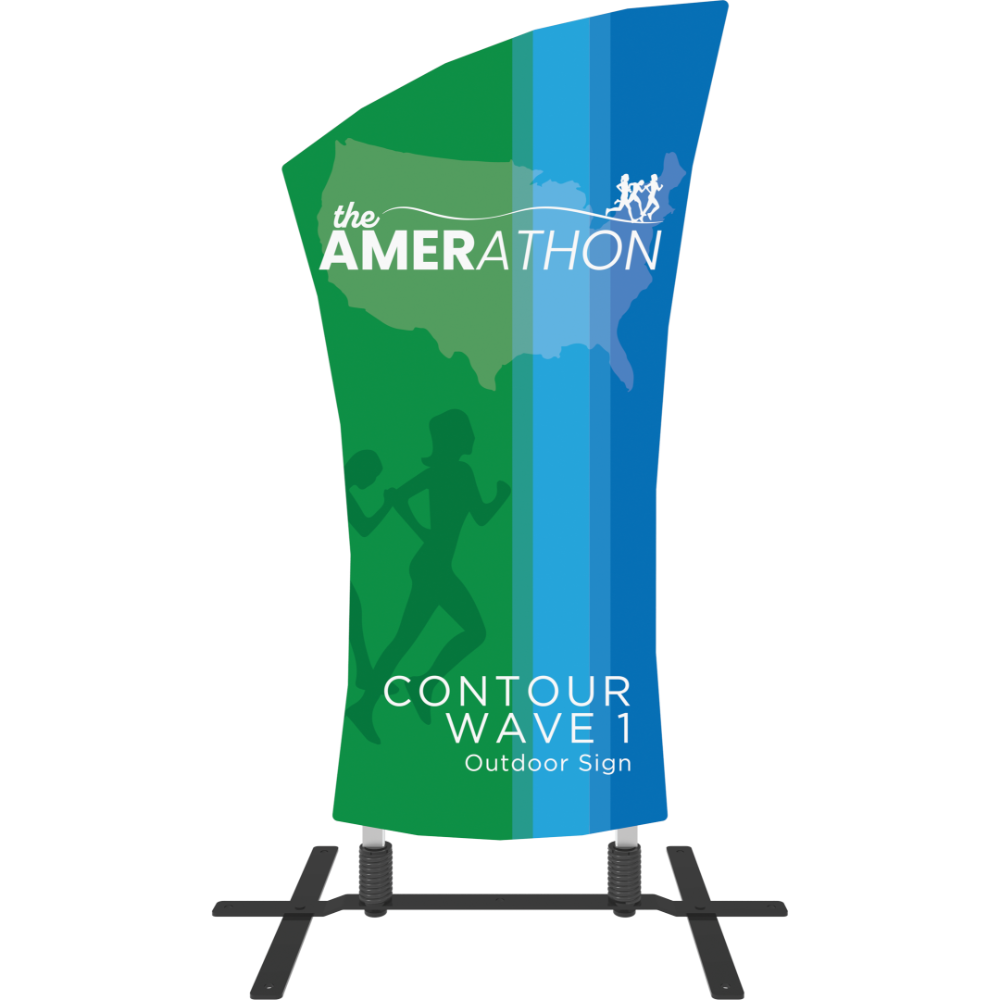 Contour Outdoor Sign Wave 1 - Plate Base
