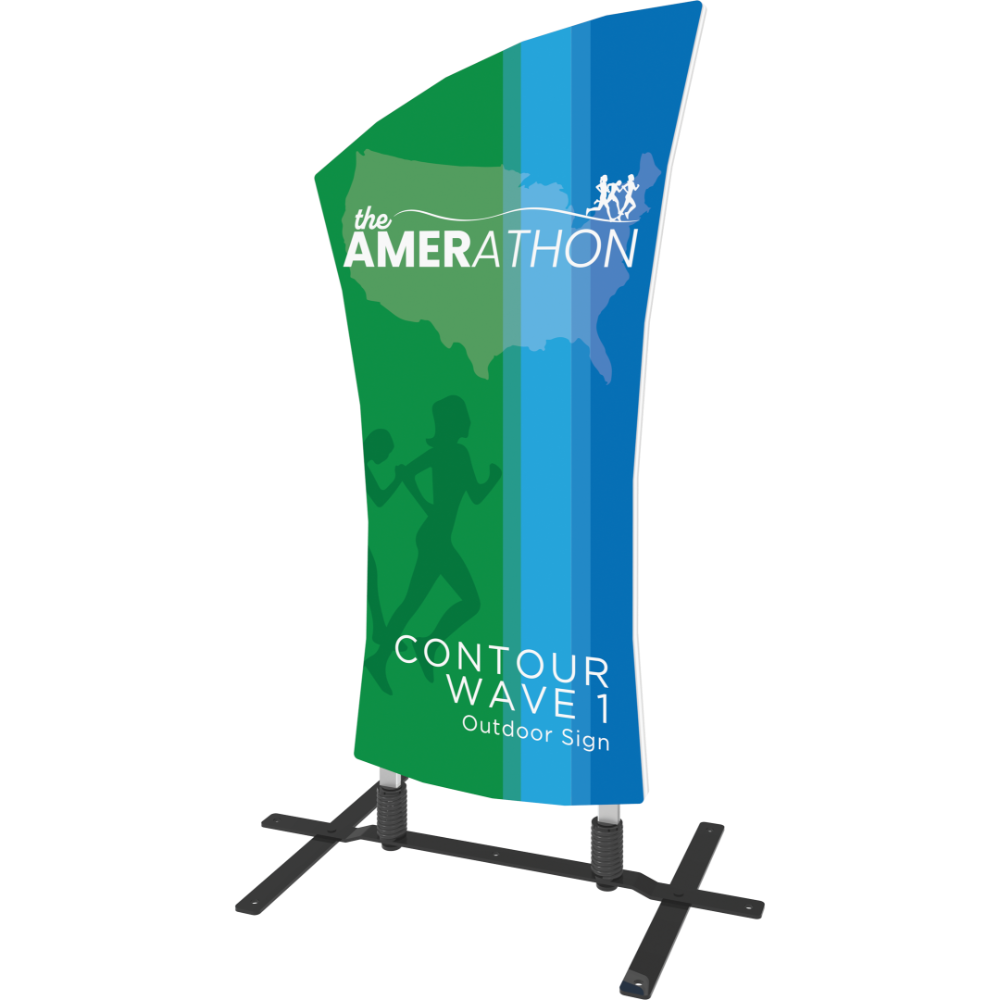 Contour Outdoor Sign Wave 1 - Plate Base