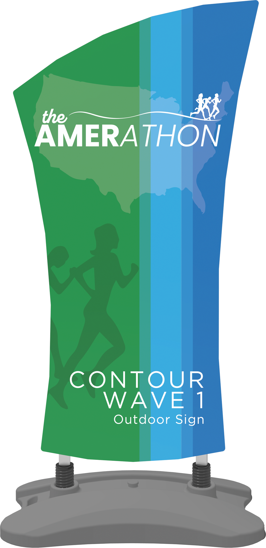 Contour Outdoor Sign Wave 1 - Water Base
