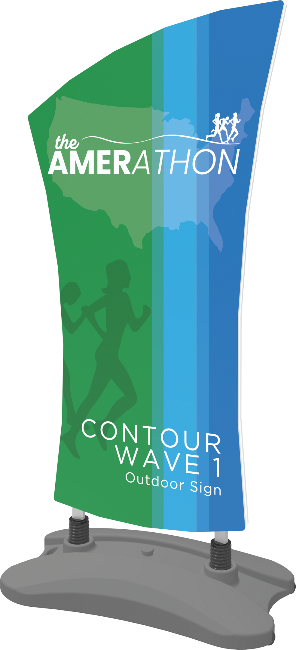 Contour Outdoor Sign Wave 1 - Water Base