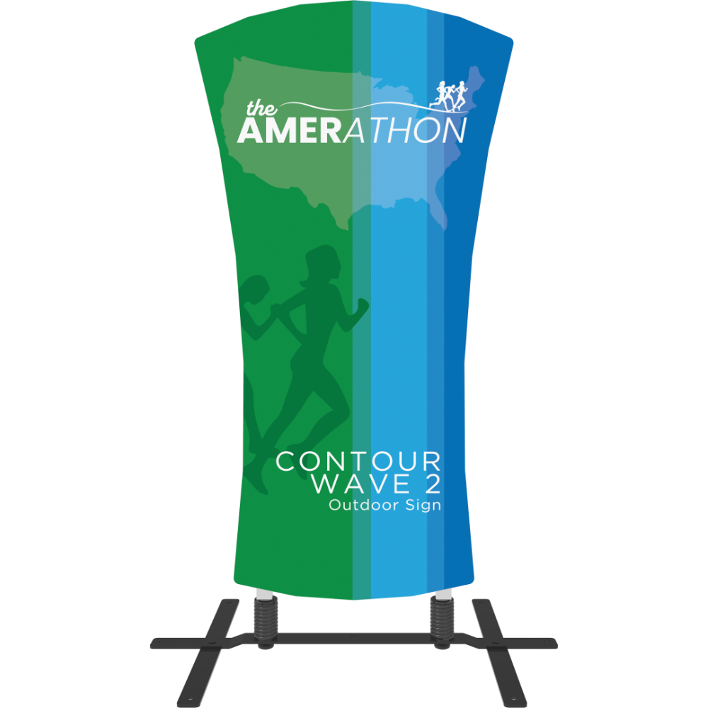 Contour Outdoor Sign Wave 2 - Plate Base