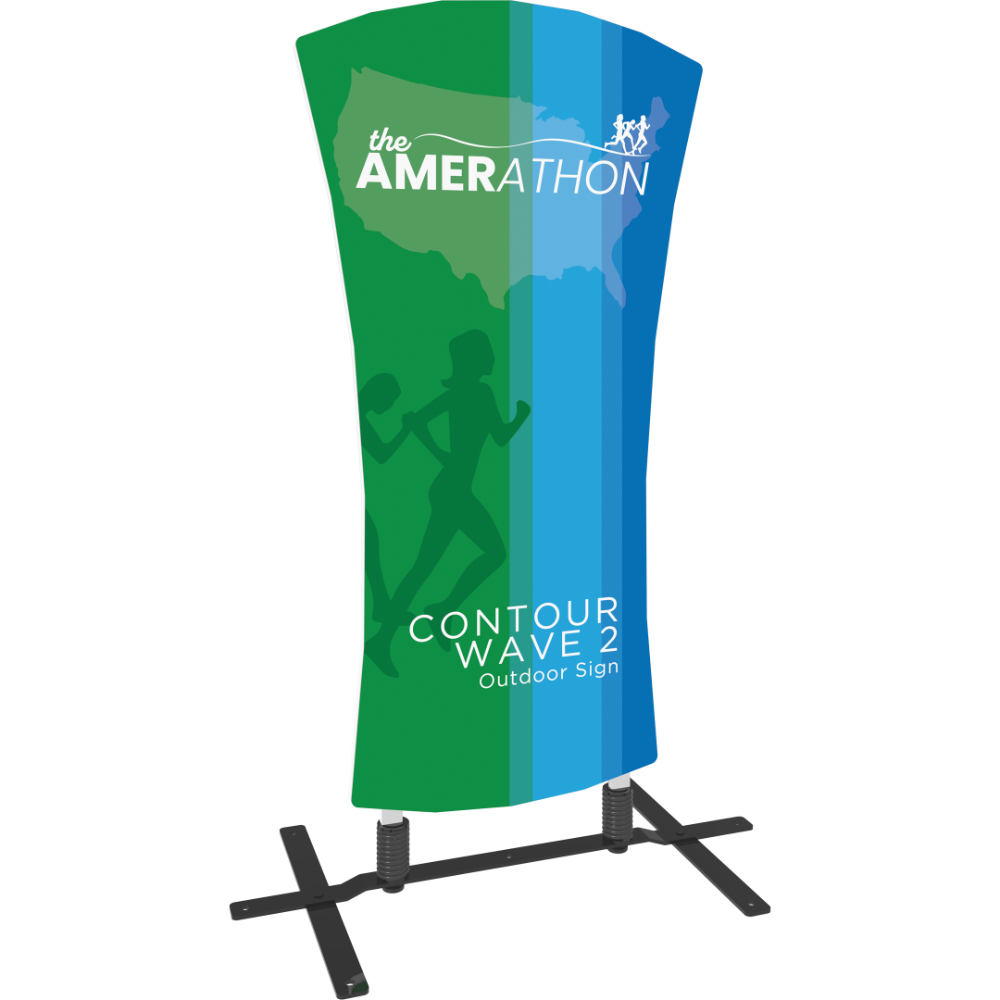 Contour Outdoor Sign Wave 2 - Plate Base