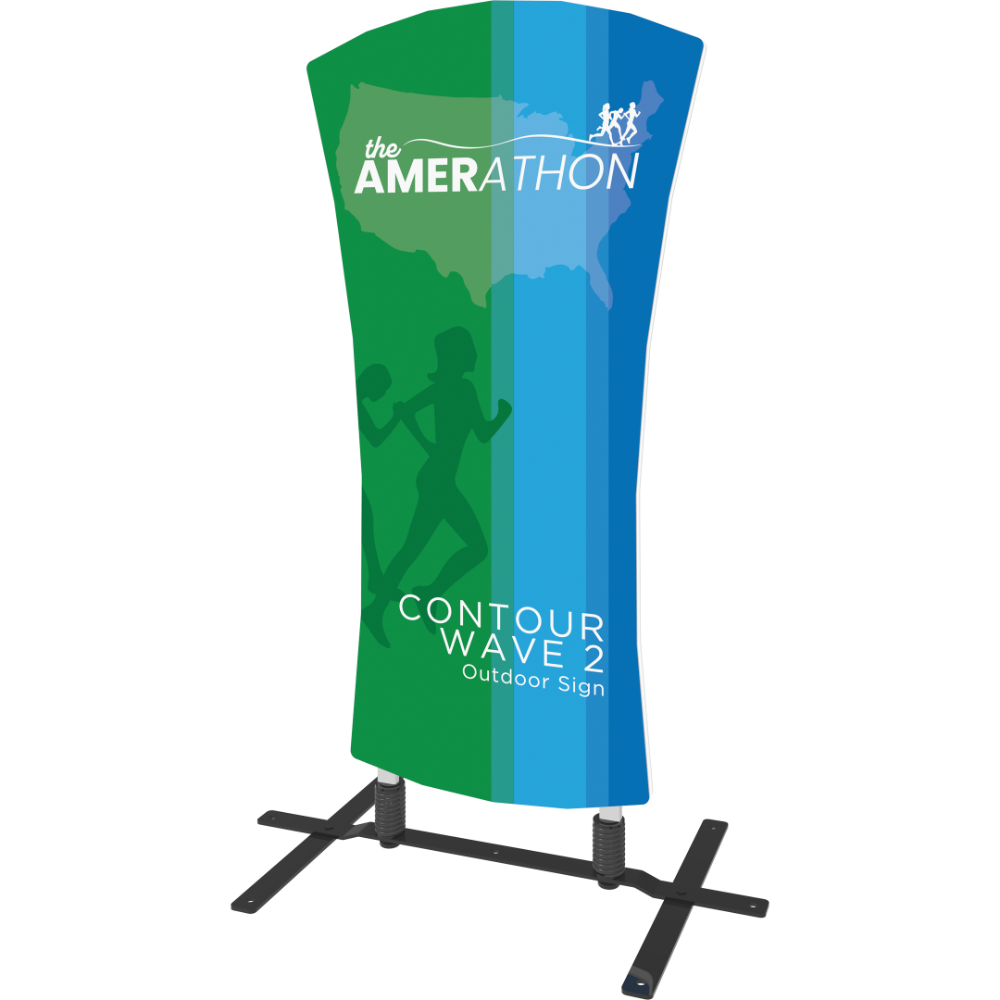 Contour Outdoor Sign Wave 2 - Plate Base