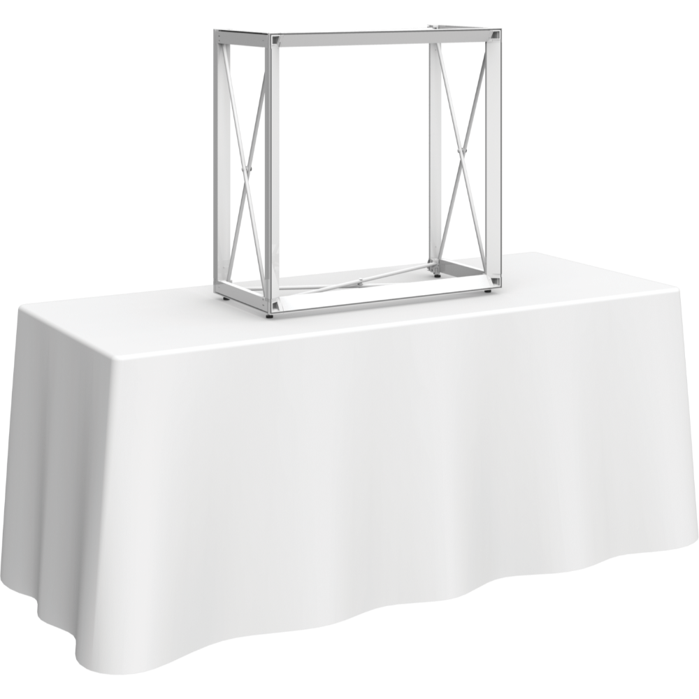 Embrace 2.5ft Square Tabletop Push-Fit Tension Fabric Display