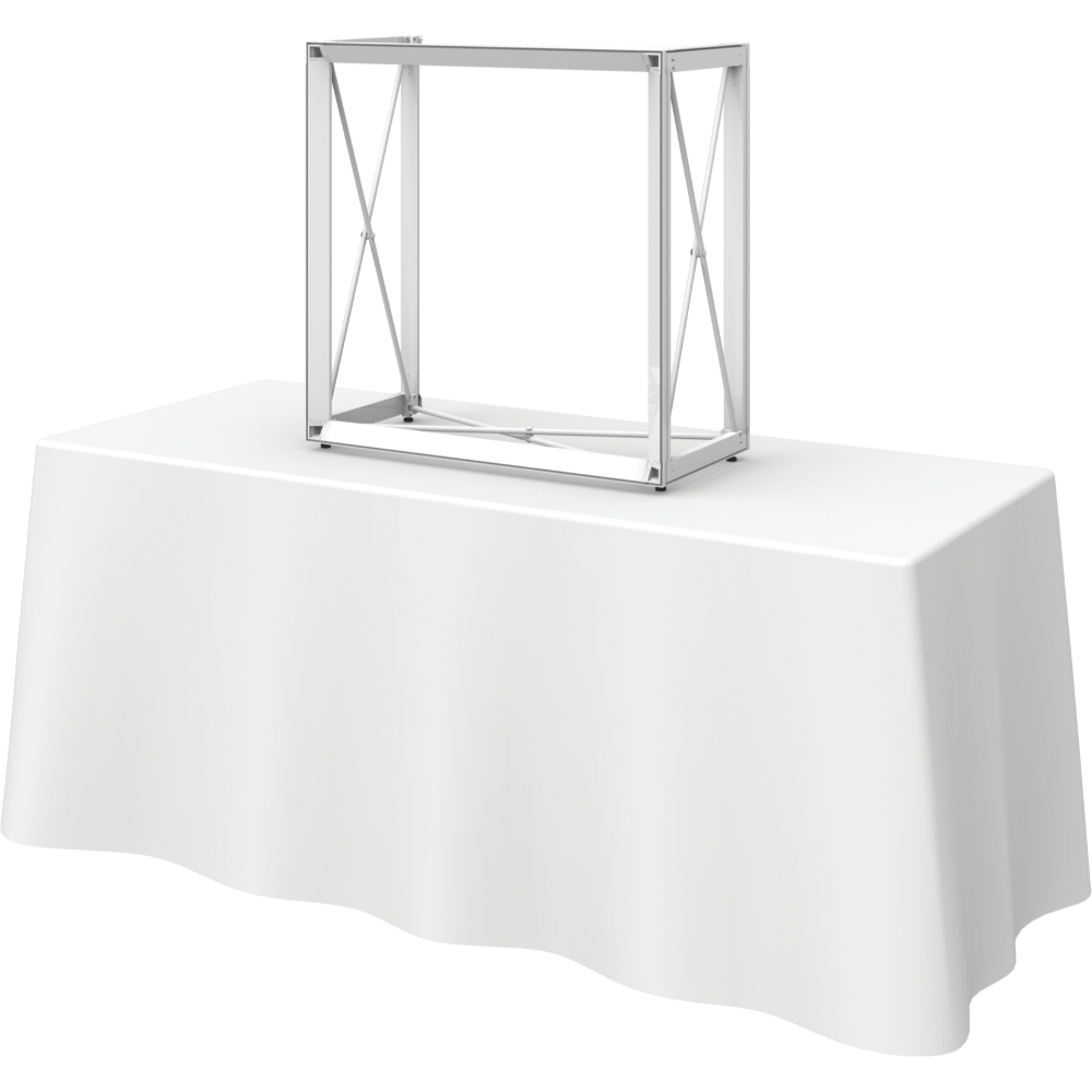 Embrace 2.5ft Square Tabletop Push-Fit Tension Fabric Display