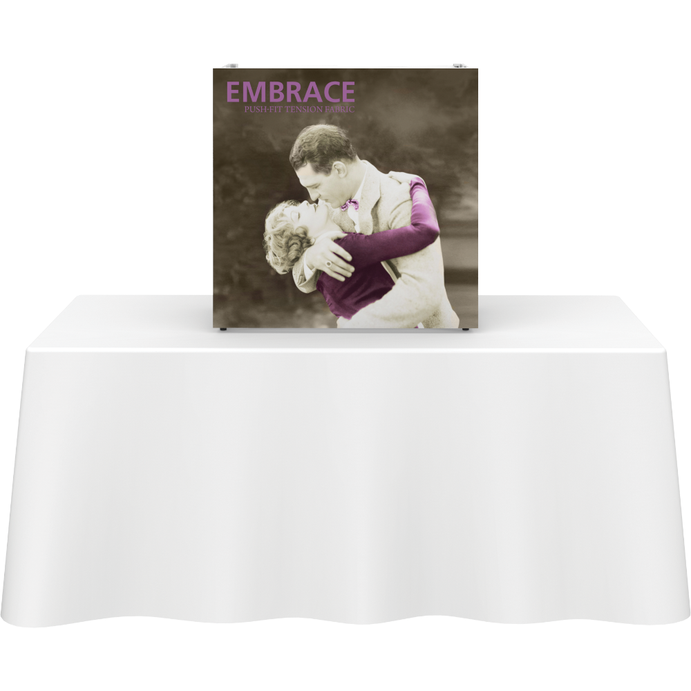 Embrace 2.5ft Square Tabletop Push-Fit Tension Fabric Display
