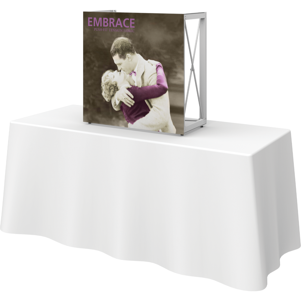 Embrace 2.5ft Square Tabletop Push-Fit Tension Fabric Display