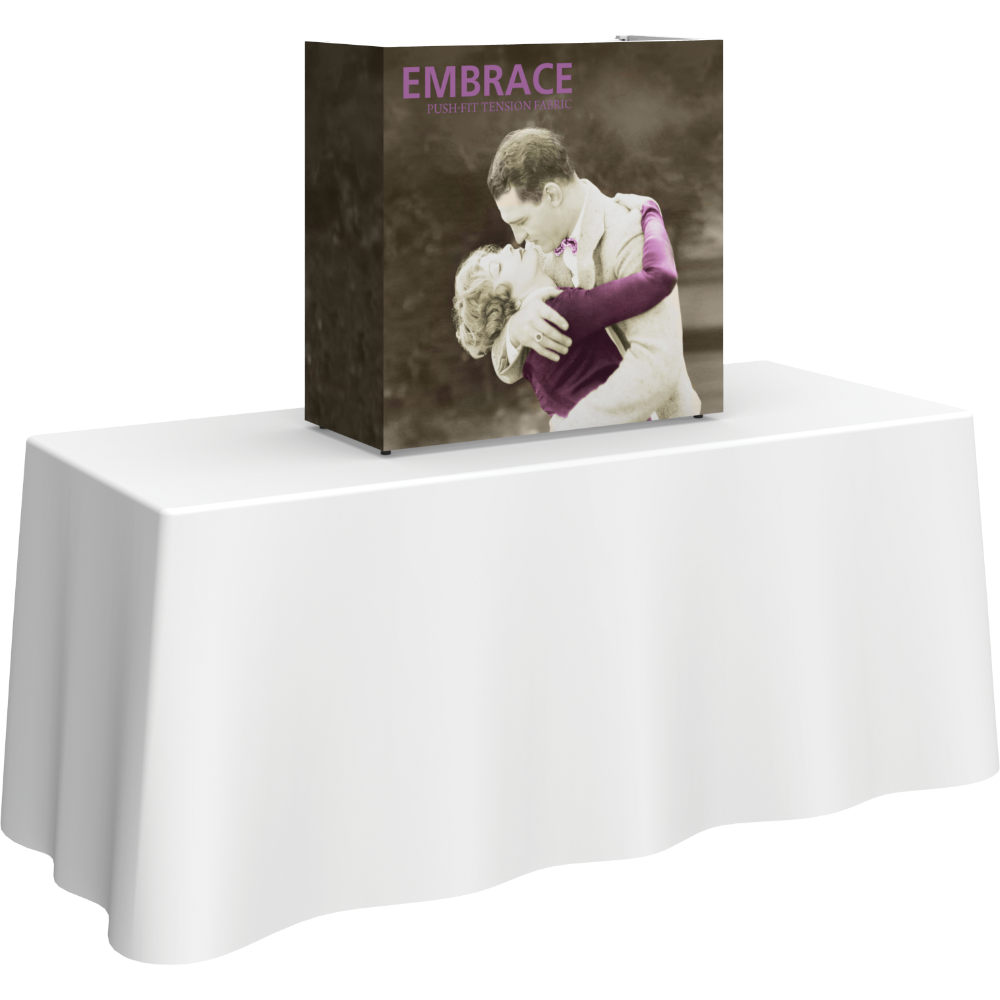 Embrace 2.5ft Square Tabletop Push-Fit Tension Fabric Display