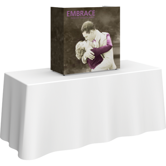 Embrace 2.5ft Square Tabletop Push-Fit Tension Fabric Display