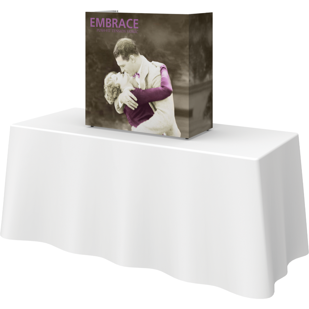 Embrace 2.5ft Square Tabletop Push-Fit Tension Fabric Display
