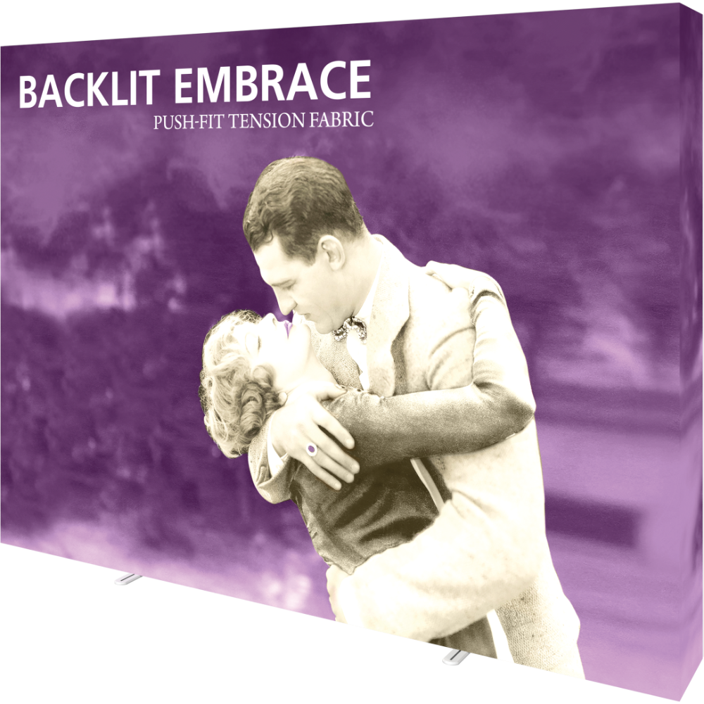Embrace 10ft Backlit Full Height Push-Fit Tension Fabric Display