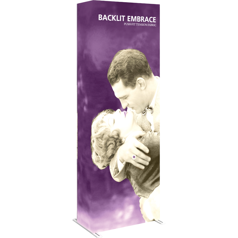Embrace 2.5ft Backlit Full Height Push-Fit Tension Fabric Display