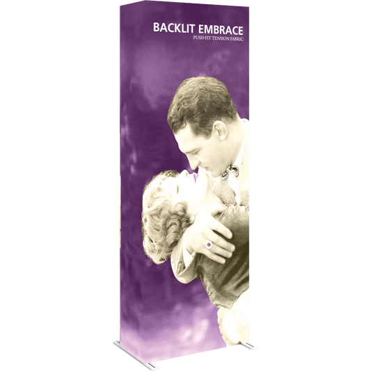 Embrace 2.5ft Backlit Full Height Push-Fit Tension Fabric Display