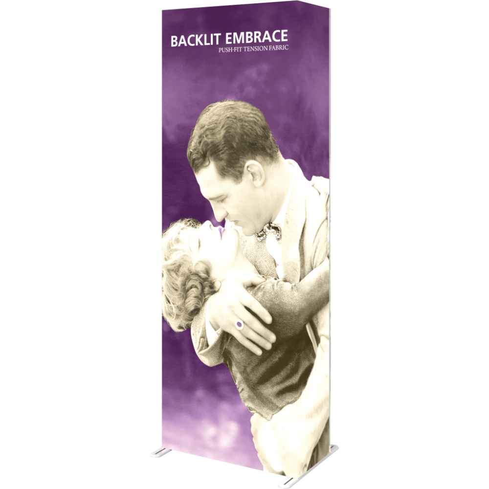 Embrace 2.5ft Backlit Full Height Push-Fit Tension Fabric Display