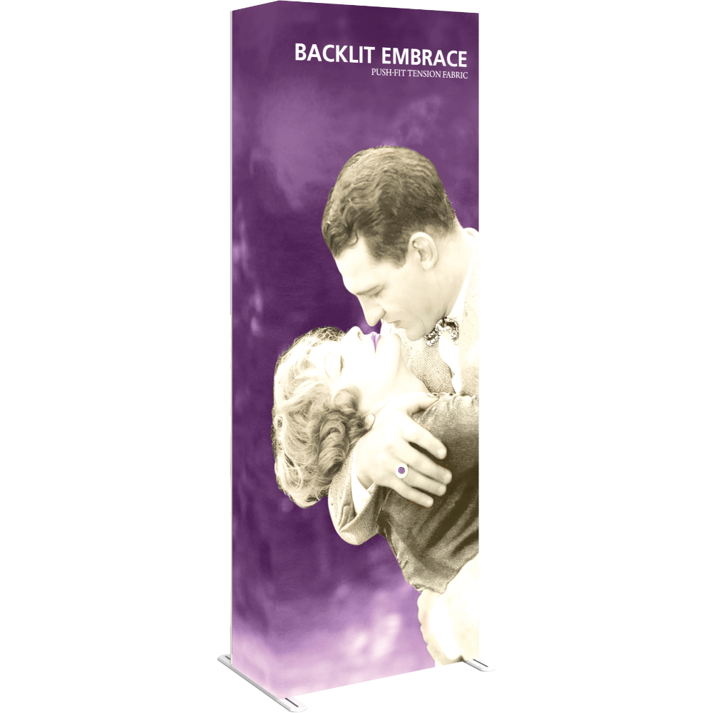 Embrace 2.5ft Backlit Full Height Push-Fit Tension Fabric Display