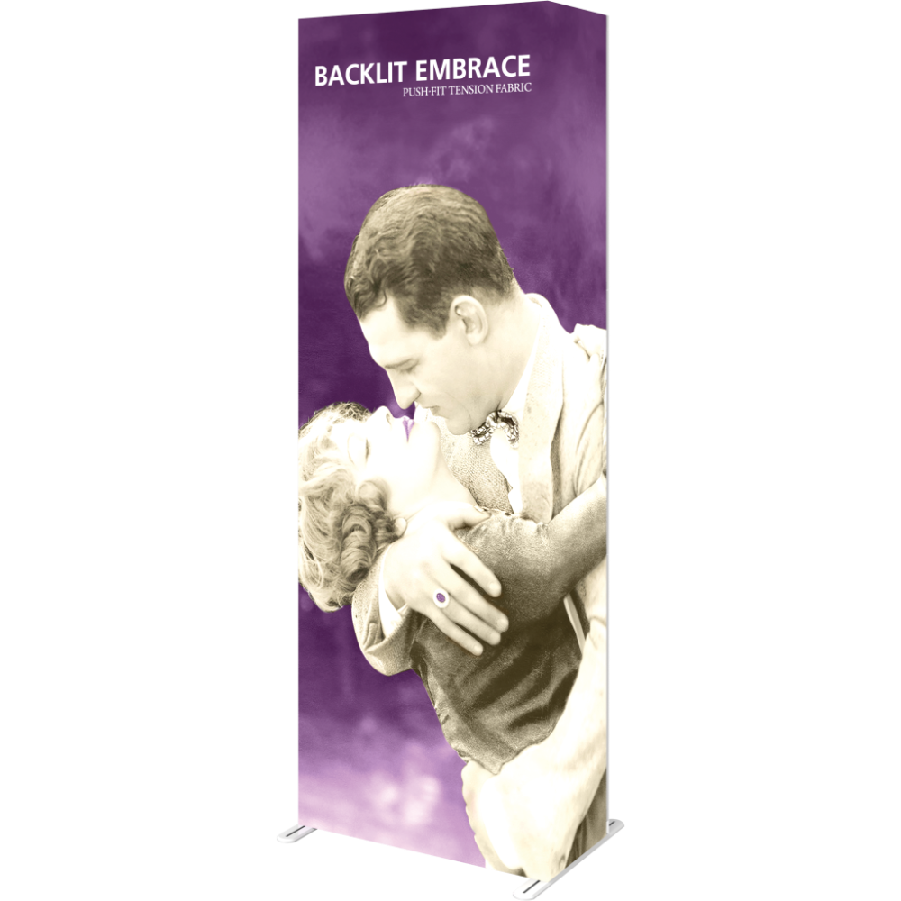 Embrace 2.5ft Backlit Full Height Push-Fit Tension Fabric Display