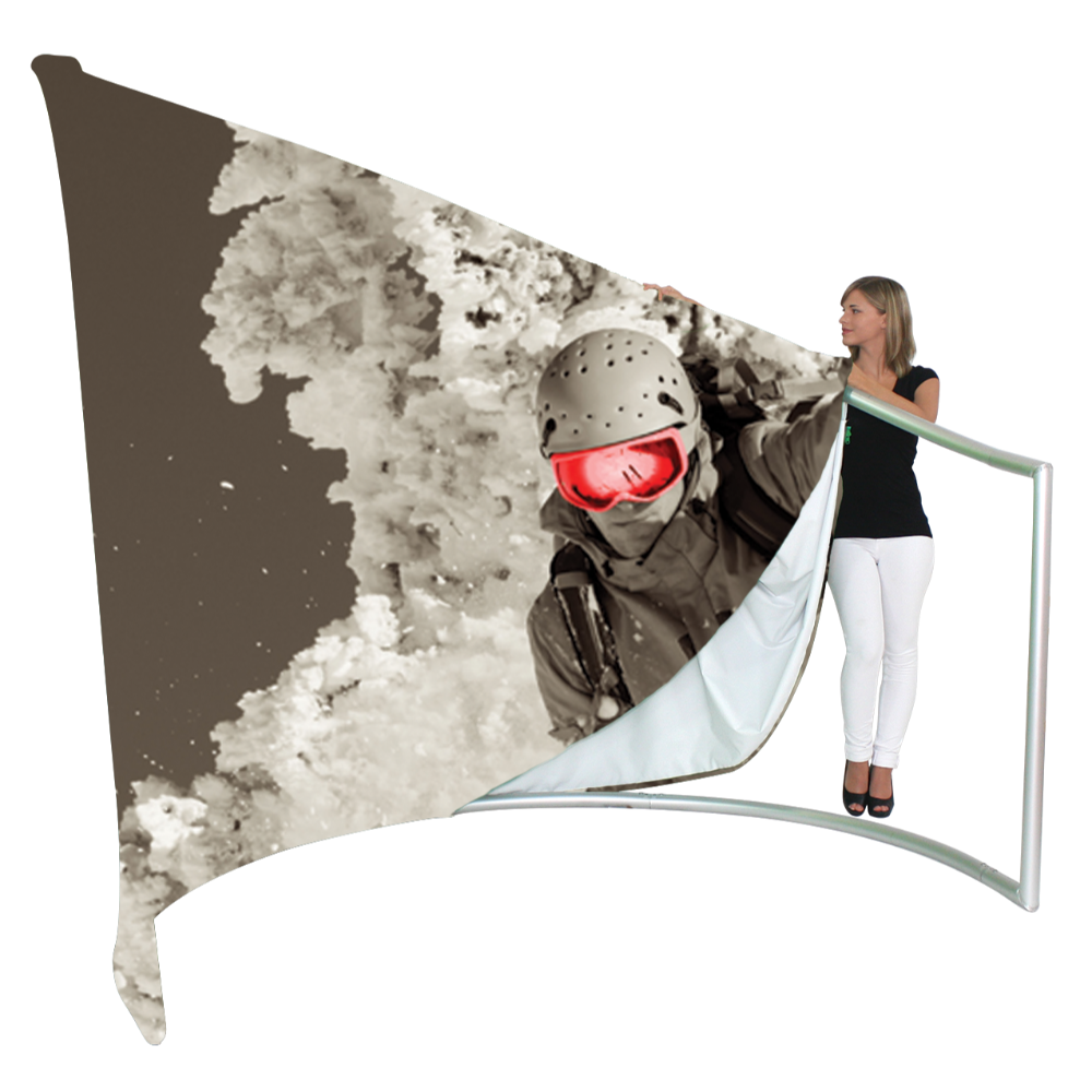 Formulate C-Shaped Wall Tension Fabric Structure