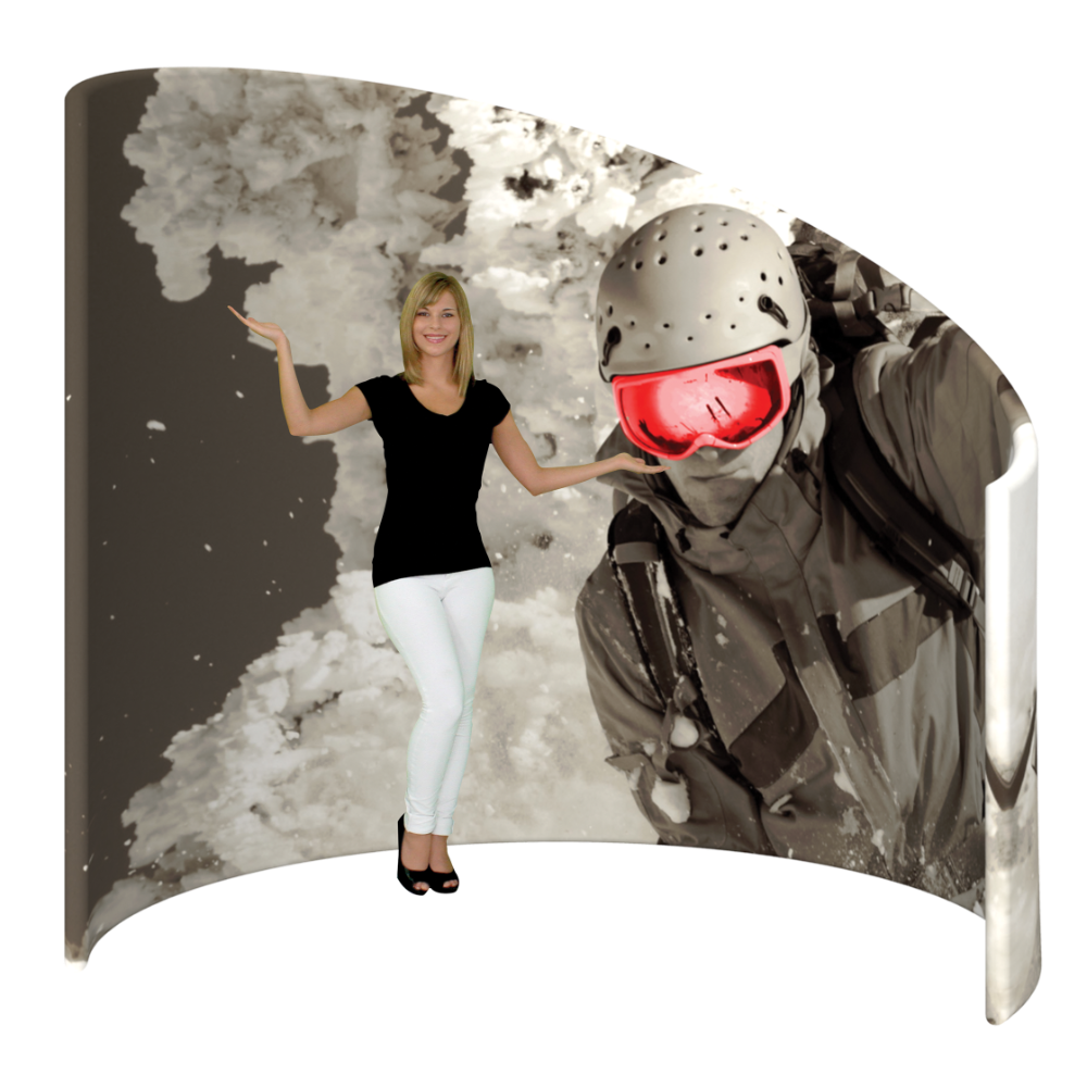 Formulate C-Shaped Wall Tension Fabric Structure