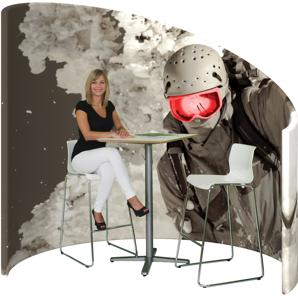 Formulate C-Shaped Wall Tension Fabric Structure