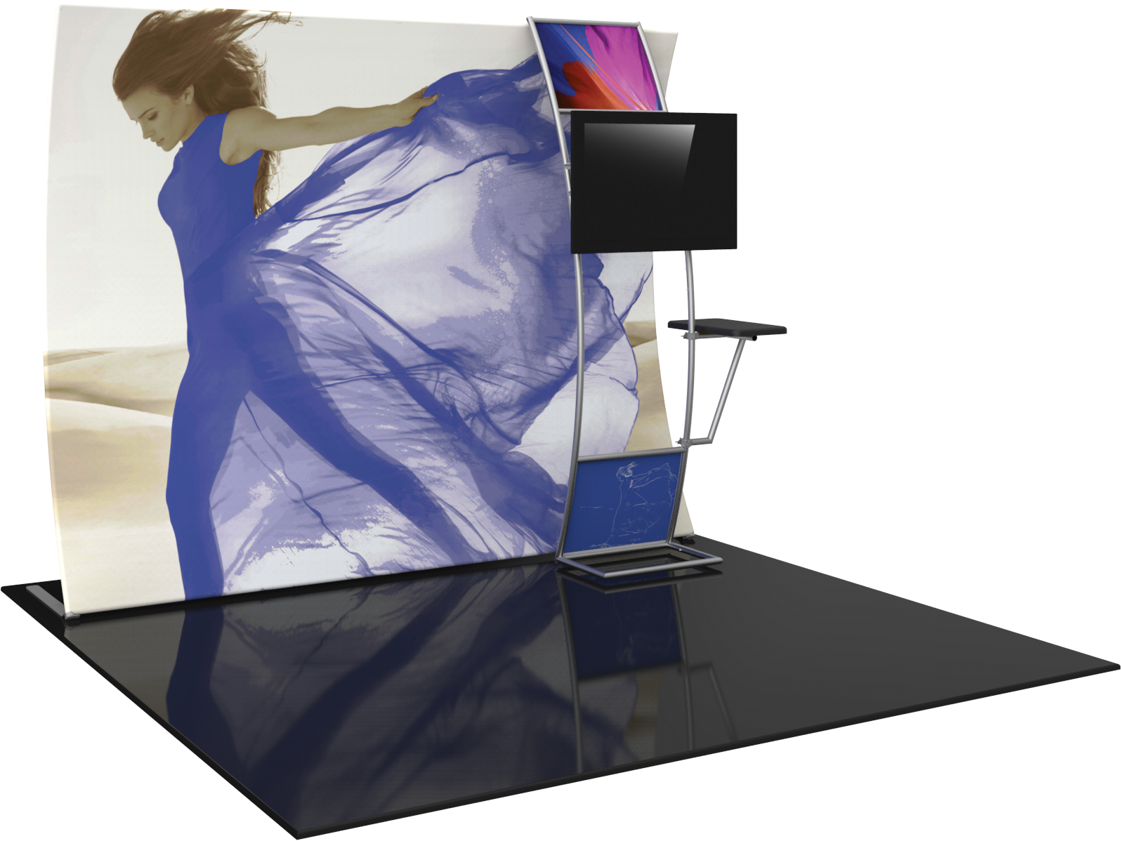 Formulate Master 10ft VC9 Vertical Curve Fabric Backwall