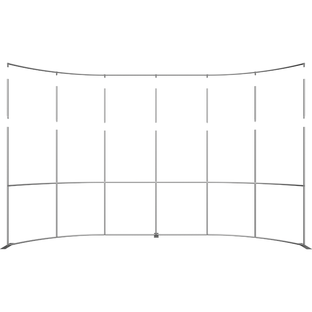 Formulate Master 20ft Horizontal Curve 10ft Tall Fabric Backwall