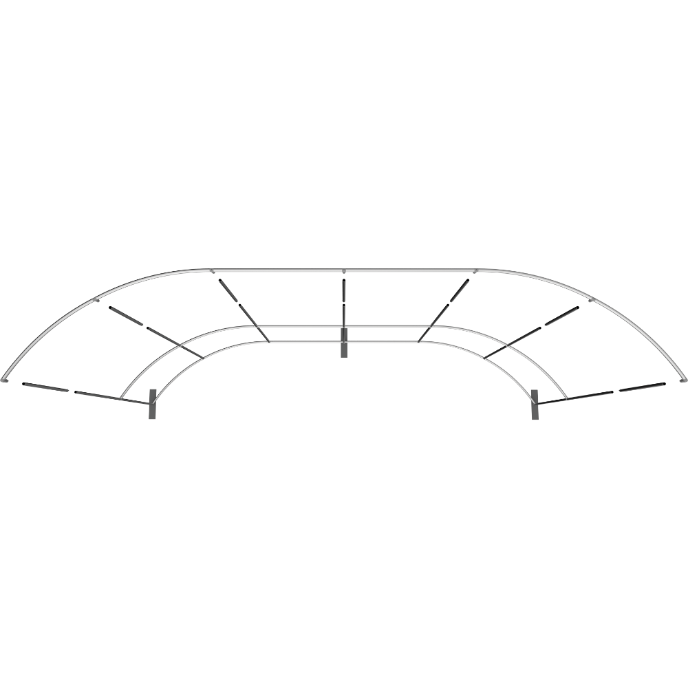 Formulate Master 20ft Horizontal Curve 10ft Tall Fabric Backwall