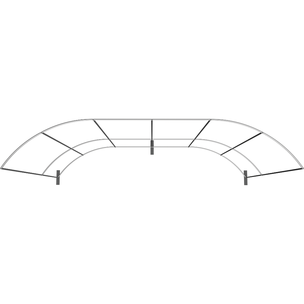 Formulate Master 20ft Horizontal Curve 10ft Tall Fabric Backwall