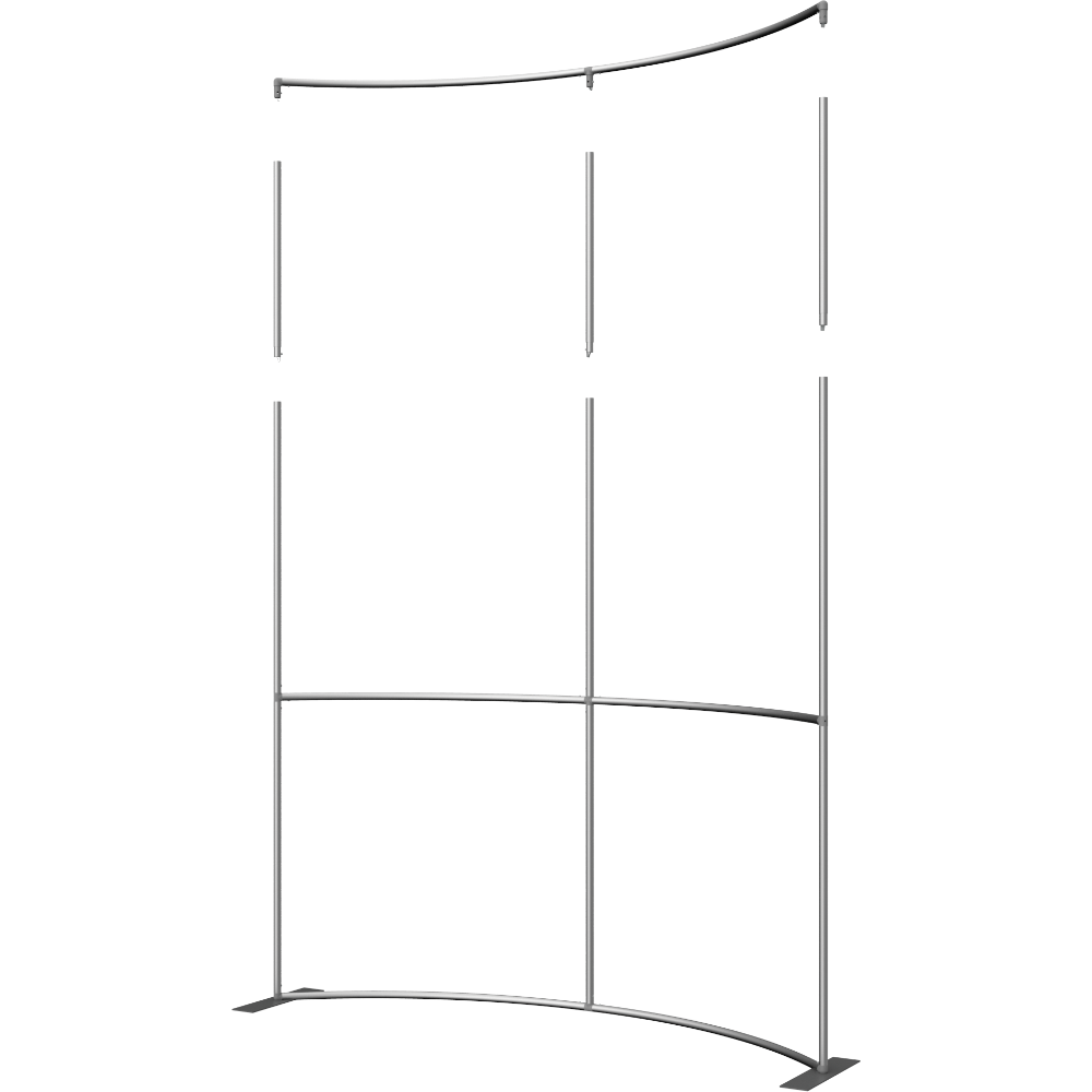 Formulate Master 8ft Horizontal Curve 10ft Tall Fabric Backwall