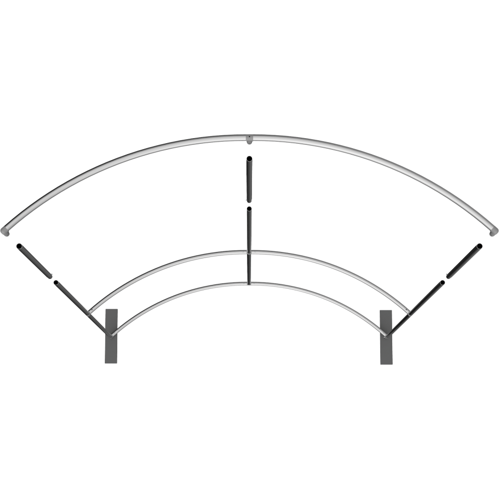 Formulate Master 8ft Horizontal Curve 10ft Tall Fabric Backwall