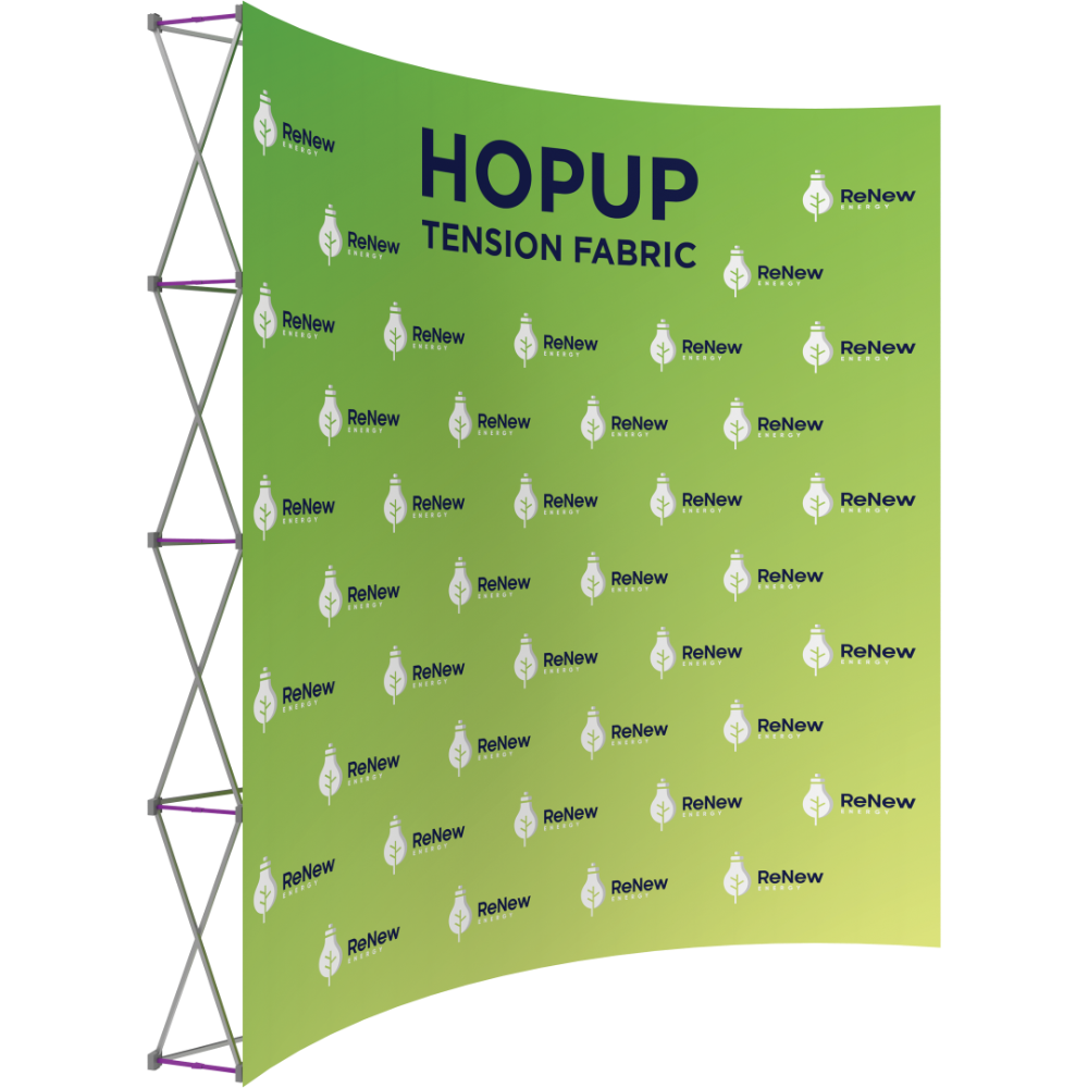 Hopup 10ft Curved Extra Tall Tension Fabric Display