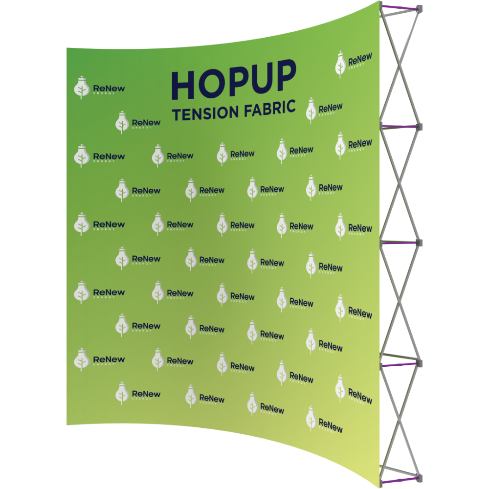 Hopup 10ft Curved Extra Tall Tension Fabric Display