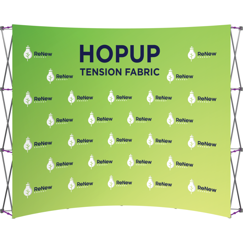Hopup 10ft Curved Full Height Tension Fabric Display