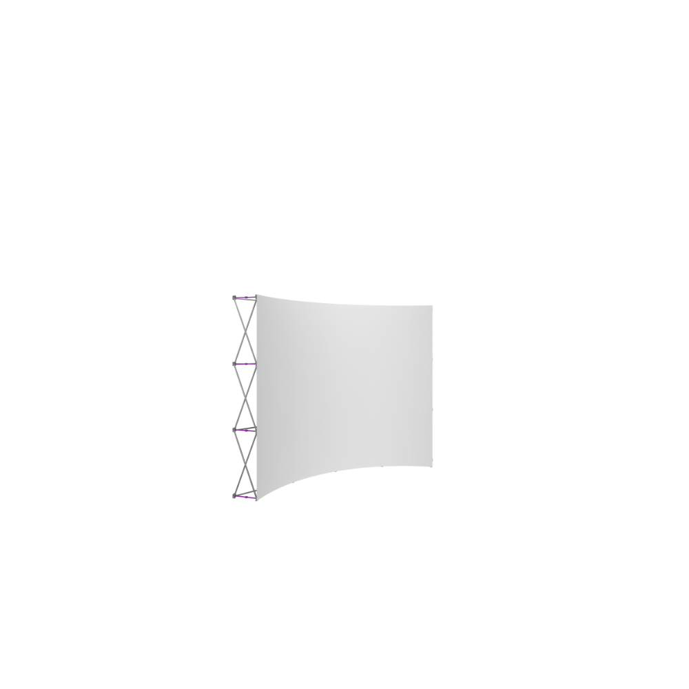 Hopup 10ft Curved Full Height Tension Fabric Display