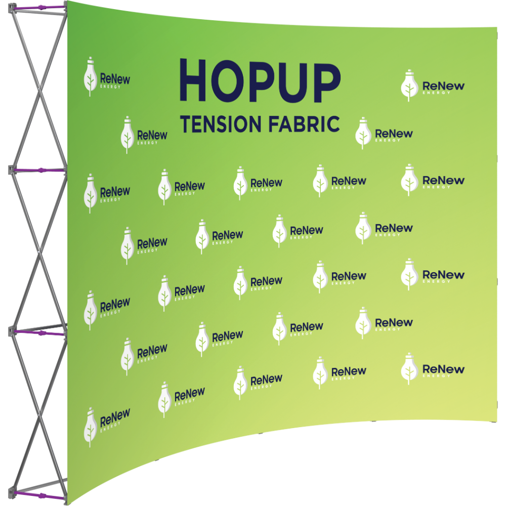 Hopup 10ft Curved Full Height Tension Fabric Display