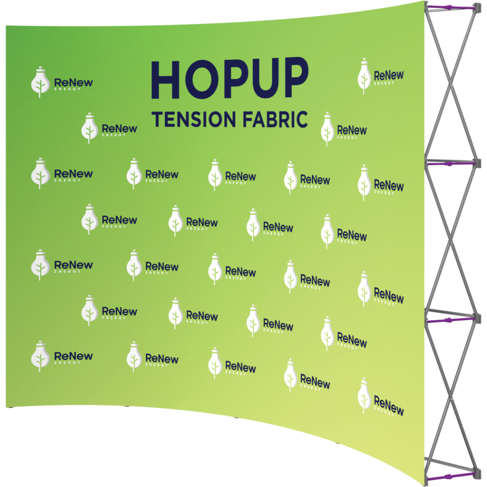 Hopup 10ft Curved Full Height Tension Fabric Display