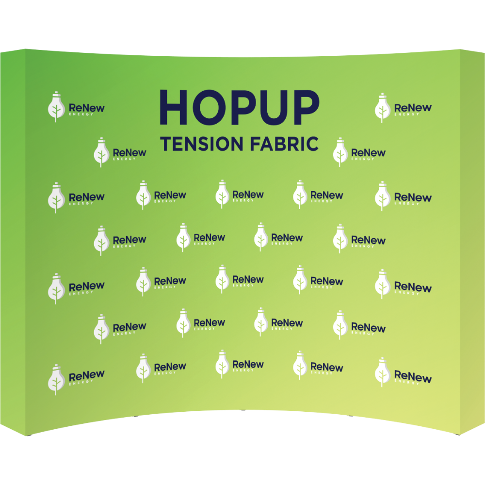 Hopup 10ft Curved Full Height Tension Fabric Display